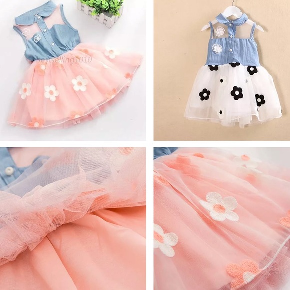 Precious girls dress in pink or blue - Picture 2 of 8